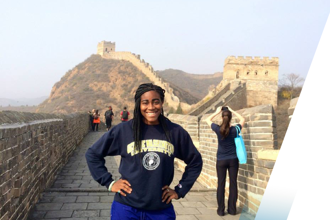 Girl on the Great Wall of China