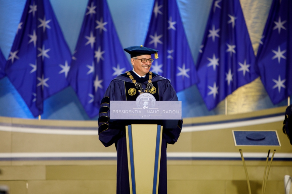 GW President Thomas LeBlanc